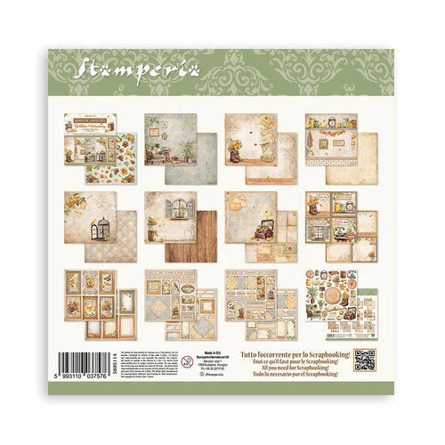 Stamperia - Golden Harmony Collection - 8 x 8 Paper Pad