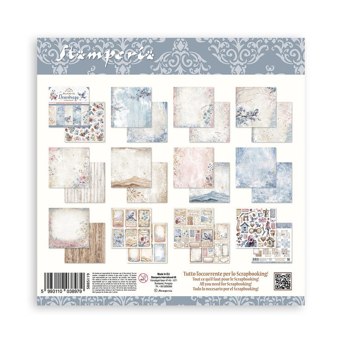 Stamperia - Dewdrops Collection - 8 x 8 Paper Pad