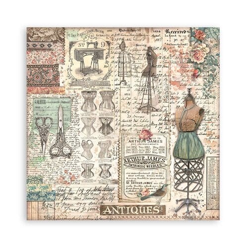 Stamperia - Brocante Antiques Collection - 12 x 12 Paper Pad - Single Face