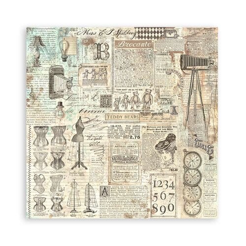 Stamperia - Brocante Antiques Collection - 12 x 12 Paper Pad - Single Face