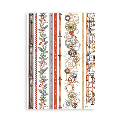 Stamperia - Gear up for Christmas Collection - Washi Pad - 8 Sheets