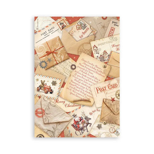 Stamperia - Gear up for Christmas Collection - Washi Pad - 8 Sheets