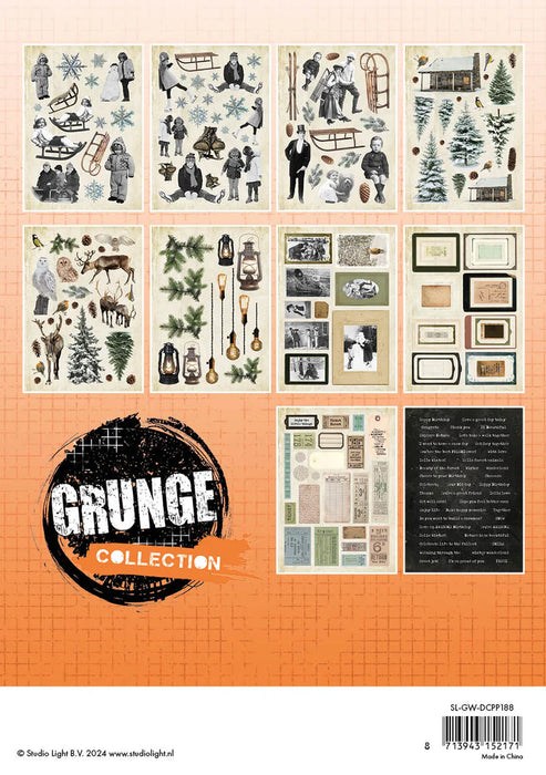 Studio Light - Die-Cut Paper Pad Paper Elements Grunge Collection