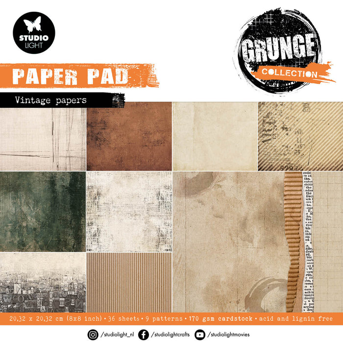 Studio Light - Paper Pad Vintage Papers Grunge Collection