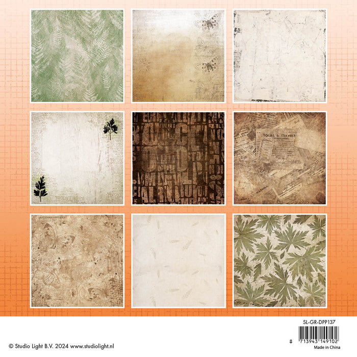 Studio Light - Paper Pad Grunge Botanics Grunge Collection