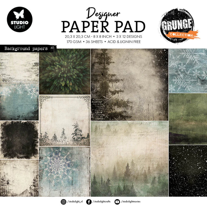 Studio Light - Design Paper Pad Background Paper Grunge Collection