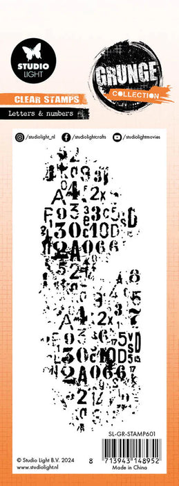 Studio Light - Clear Stamp Letters & Numbers Grunge Collection 1 PC