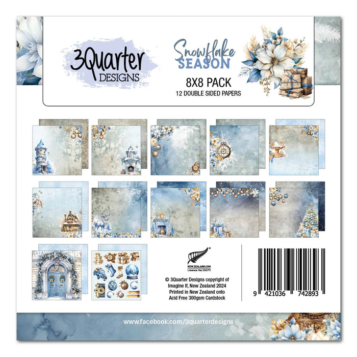 3Quarter Designs - Snowflake Season 8x8 Paper Pack