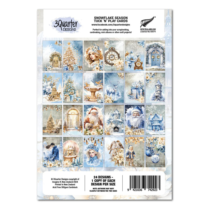 3Quarter Designs - Snowflake Season - Tuck N Play Cards