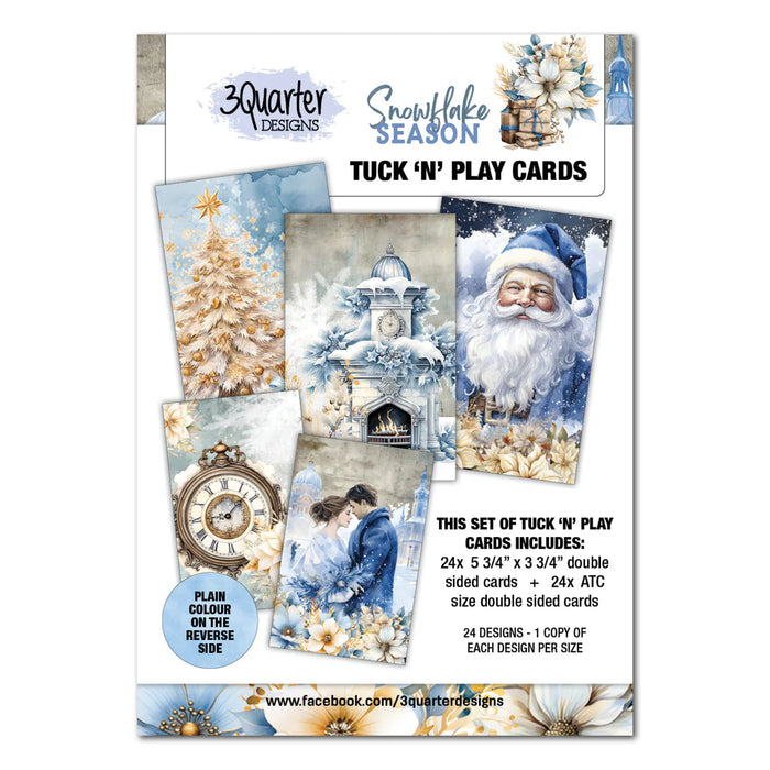 3Quarter Designs - Snowflake Season - Tuck N Play Cards