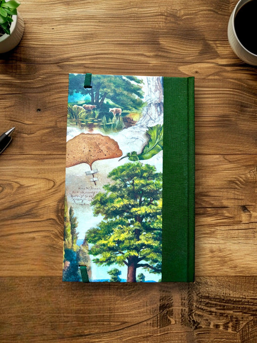 Bomo Art Paper - Half Fabric Bound Journal - The Mysterious Life of Trees