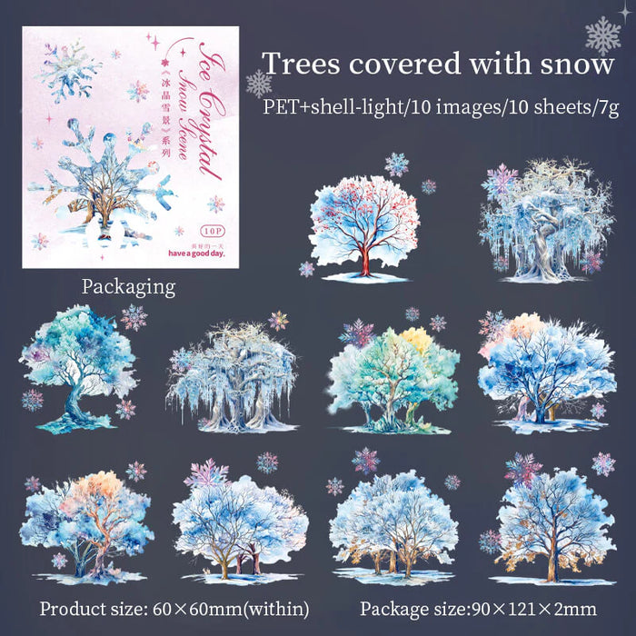 Ice Crystal Snow Stickers