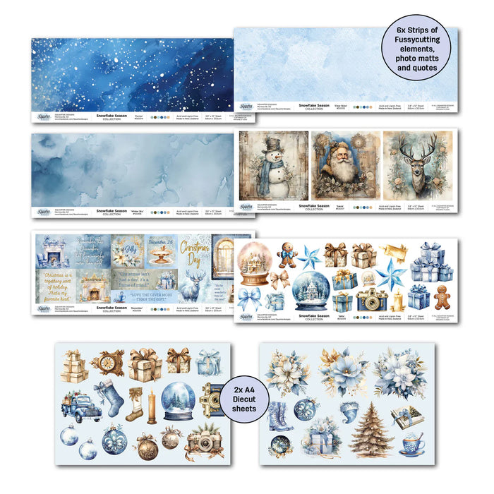 3Quarter Designs - Snowflake Season 12x12 Design Paper & Diecuts Set