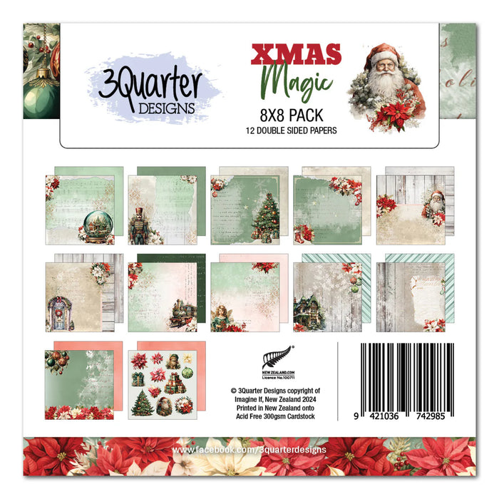 3Quarter Designs - XMAS Magic 8x8 Paper Pack