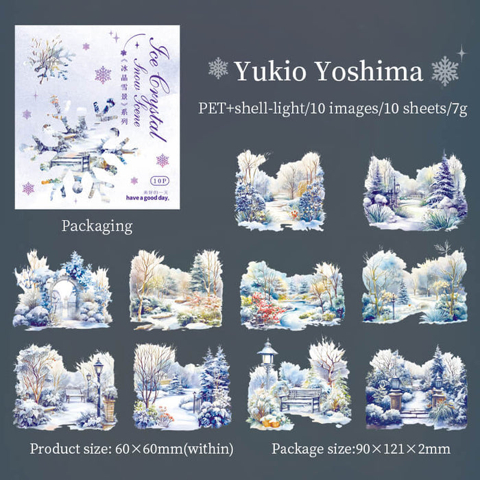 Ice Crystal Snow Stickers