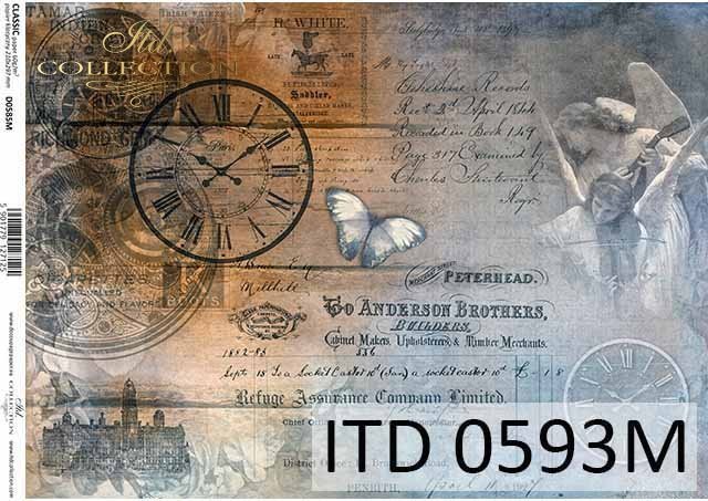 ITD Collection - Vintage Clocks - Rice Paper