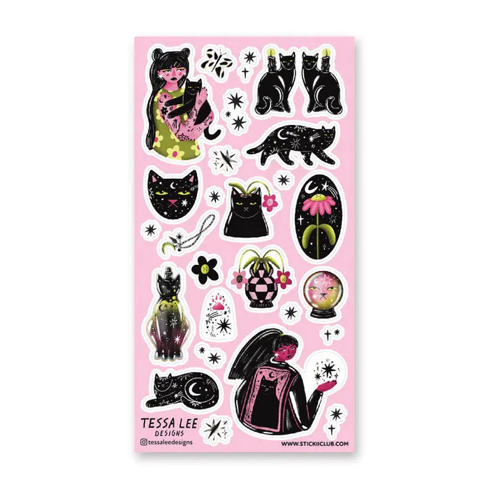 Mystical Cats Sticker Sheet