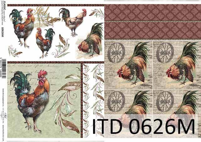 ITD Collection - Rooster - Rice Paper