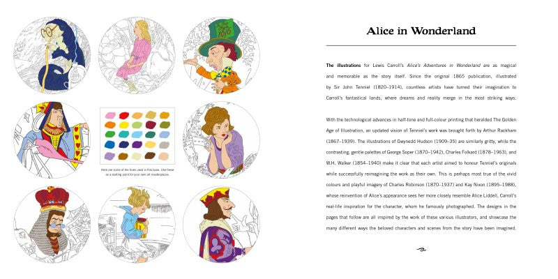 Flame Tree Publishing - Alice in Wonderland Make Your Own Art Masterpiece