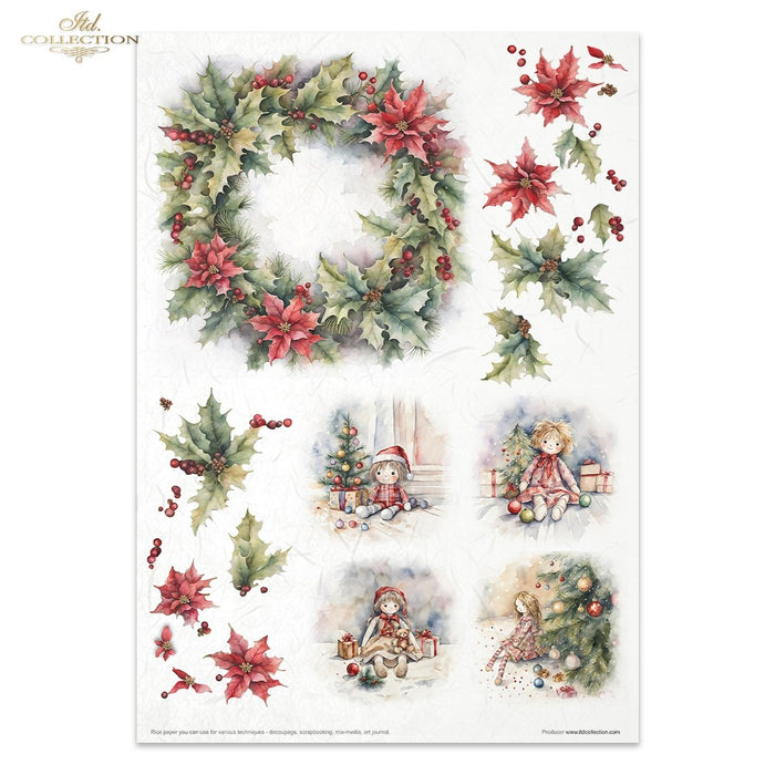 ITD Collection - Winter Wreath Rice Paper Set