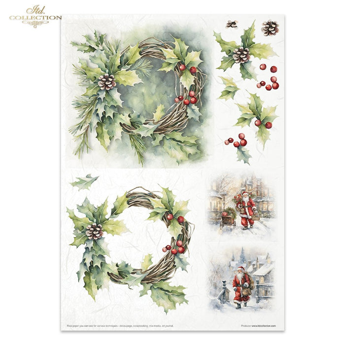 ITD Collection - Winter Wreath Rice Paper Set