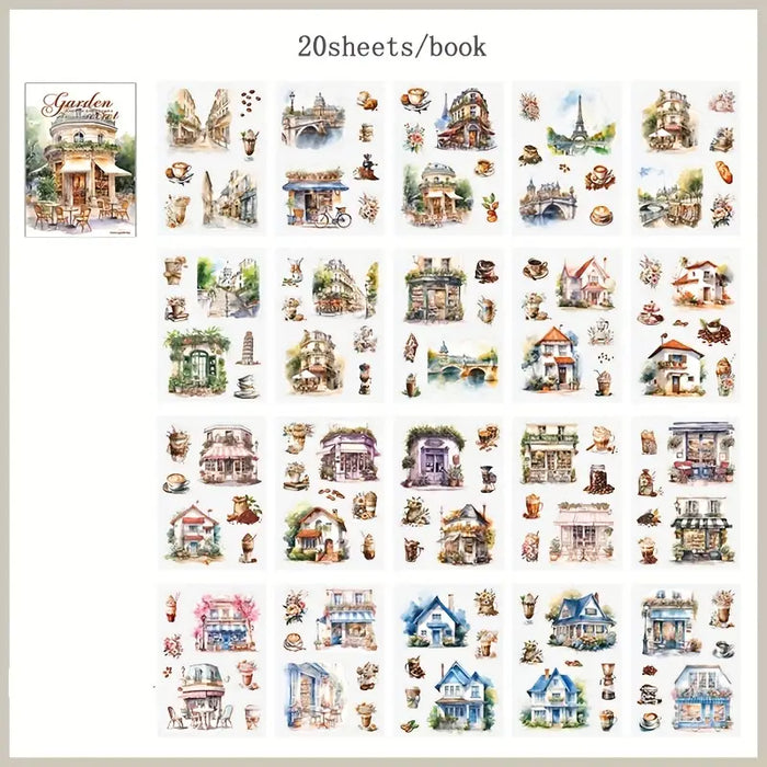 Secret Garden Series Vintage Flower Sticker Book