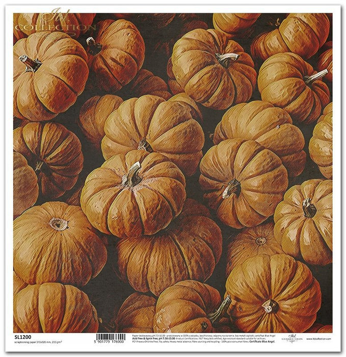 ITD Collection - Pumpkins Scrapbooking Single Sheet