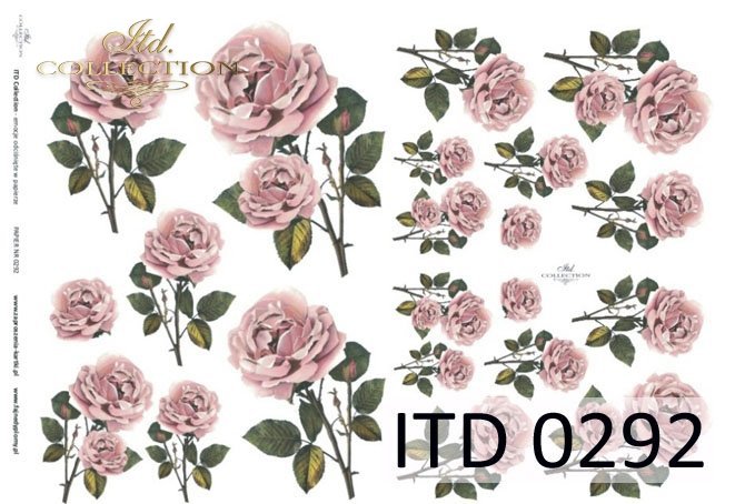 ITD Collection - Pink Rose - Rice Paper