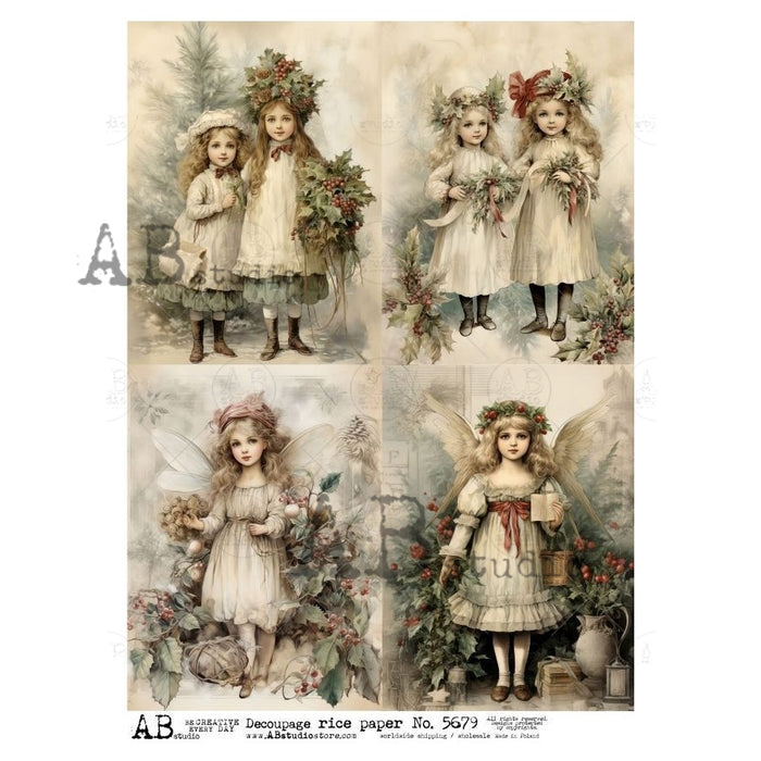 ABstudio - Rice Paper - Christmas Dress 4 Pack