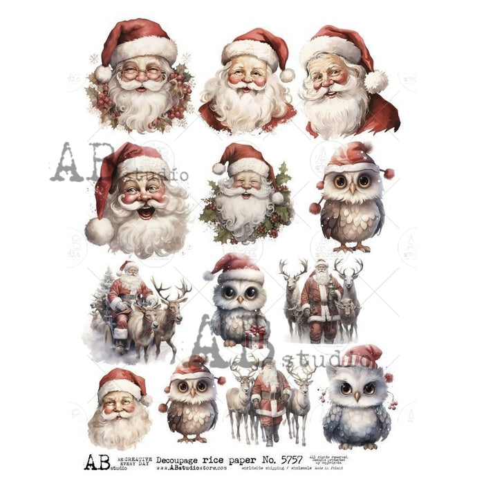 ABstudio - Rice Paper - Happy Santa Claus