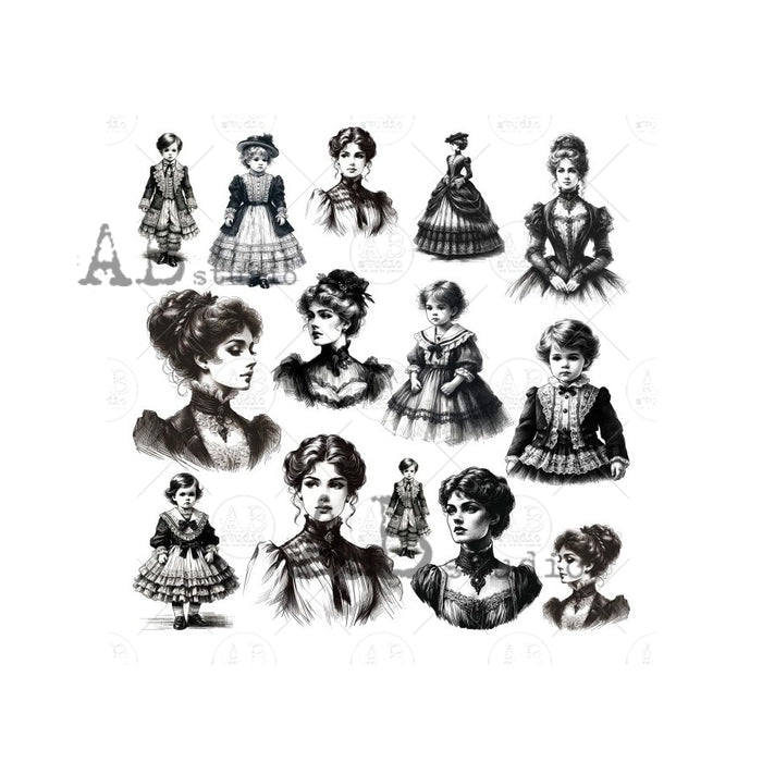 ABstudio - Die-Cuts - Victorian Ladies Ephemera