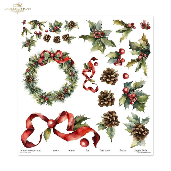 ITD Collection - Winter Wreath Scrapbooking Papers