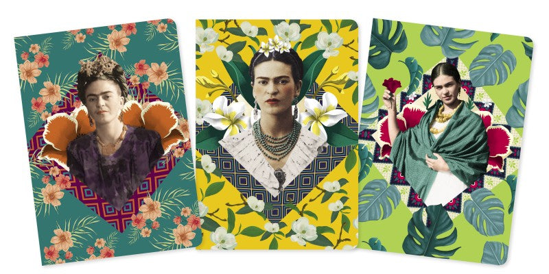 Flame Tree Publishing - Frida Kahlo Set of 3 Standard Notebooks