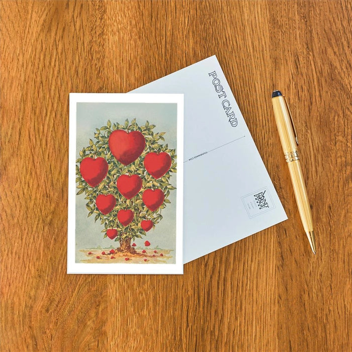 Found Image Press - Postcard - Tree with Red Hearts