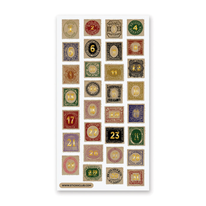 Gilded Stamp Numbers - Root & Company