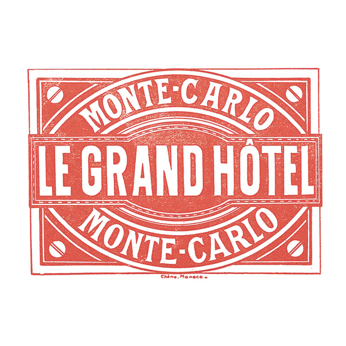 Laughing Elephant - Grand Hotels - Travel Label Sticker Box