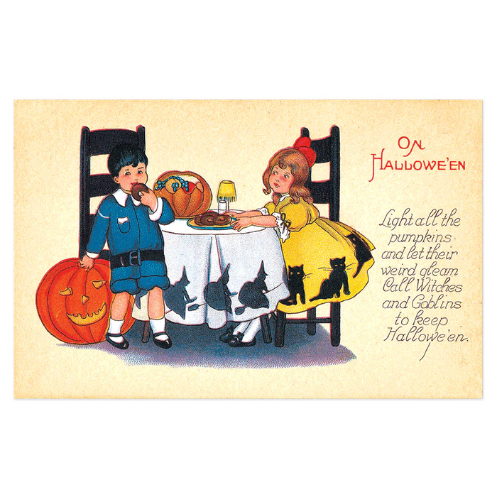 Laughing Elephant - Halloween Postcard Box - 36 Unique Vintage Postcards