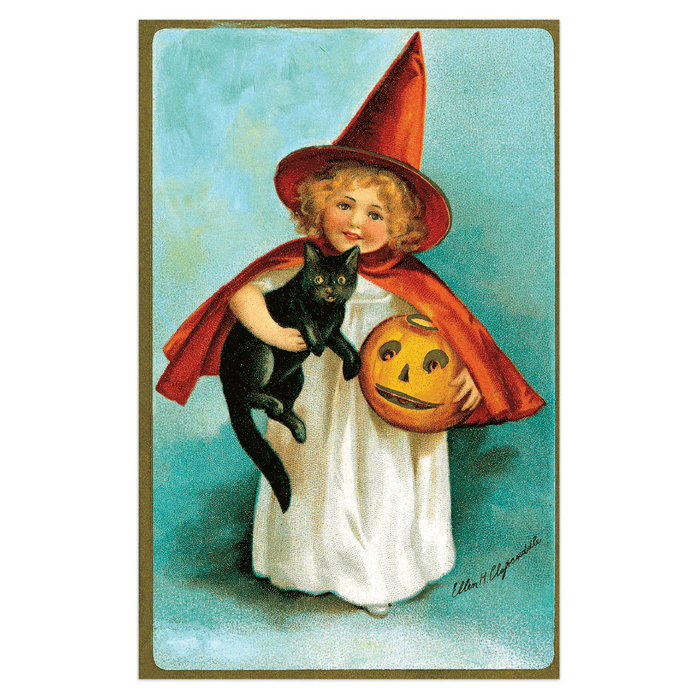 Laughing Elephant - Halloween Postcard Box - 36 Unique Vintage Postcards