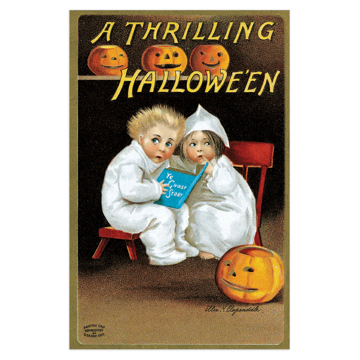 Laughing Elephant - Halloween Postcard Box - 36 Unique Vintage Postcards