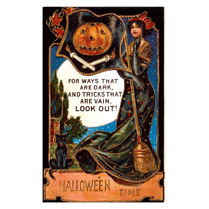 Laughing Elephant - Halloween Postcard Box - 36 Unique Vintage Postcards