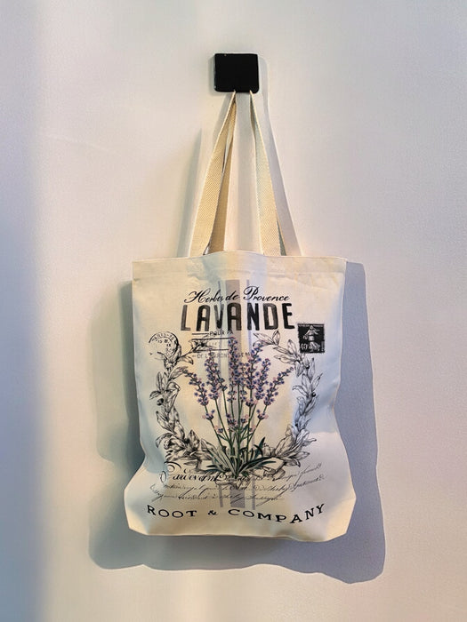 Root and Company - Vintage French Lavender Canvas Tote Bag