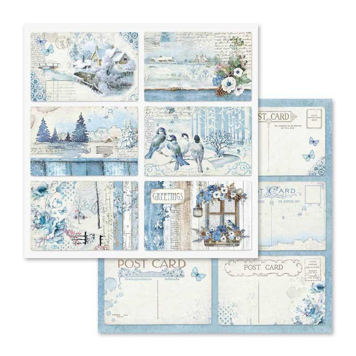 Scrapbooking Pad 10 Sheets 12"x12" - Blue Land - Root & Company