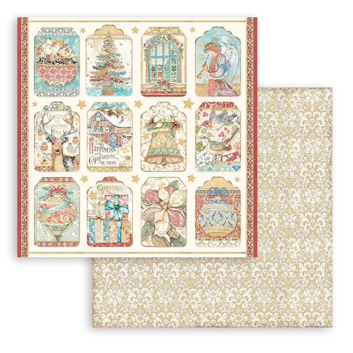 Scrapbooking Pad 10 Sheets 12"x12" - Christmas Greetings - Root & Company