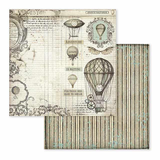 Scrapbooking Pad 10 sheets 8"x8" - Voyages Fantastiques - Root & Company