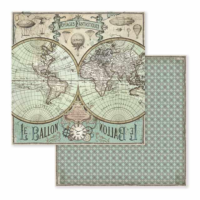 Scrapbooking Pad 10 sheets 8"x8" - Voyages Fantastiques - Root & Company