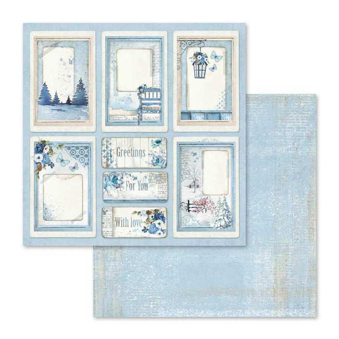 Scrapbooking Small Pad 10 Sheets 8"x8" - Blue Land - Root & Company