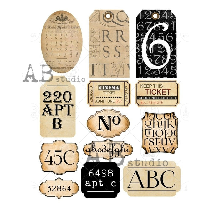 ABstudio - Paper Sticker Sheet - No. 0068