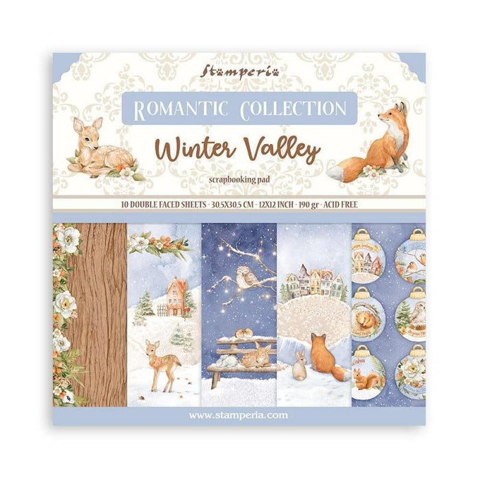 Scrapbooking Small Pad 10 Sheets 8"X8" - Winter Valley - Root & Company